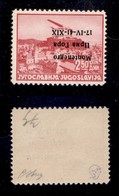 OCCUPAZIONI II GUERRA MONDIALE - Montenegro - 1941 - 2.50 Din (4a - P. Aerea) Con Soprastampa Capovolta - Gomma Integra  - Otros & Sin Clasificación