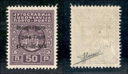 OCCUPAZIONI II GUERRA MONDIALE - Montenegro - 1941 - 50 Para (1a - Varietà Pa) - Errore X1X - Sorani - Gomma Integra - Other & Unclassified