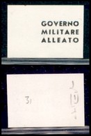 OCCUPAZIONI STRANIERE DI TERRITORI ITALIANI - Occupazione Anglo-Americana - Napoli - 1943 - Prova Di Stampa Della Sopras - Autres & Non Classés