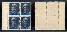 OCCUPAZIONI STRANIERE DI TERRITORI ITALIANI - Occupazione Anglo-Americana - Napoli - 1943 - 35 Cent (11 Ab) - Quartina C - Otros & Sin Clasificación