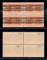 OCCUPAZIONI STRANIERE DI TERRITORI ITALIANI - Occupazione Tedesca - Zara - 1943 - 2.50 Lire (4) In Quartina Di Tipi Dive - Autres & Non Classés