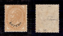 UFFICI POSTALI ALL'ESTERO - Levante - Emissioni Generali - 1874 - 10 Cent Estero (4) - Gomma Integra - Cert. Raybaudi (6 - Andere & Zonder Classificatie