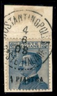 UFFICI POSTALI ALL'ESTERO - Levante - Costantinopoli - 1908 - 1 Piastra Su 25 Cent (11f) Con Cifra Apposta A  Mano - Usa - Otros & Sin Clasificación