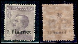 UFFICI POSTALI ALL'ESTERO - Levante - Costantinopoli - 1908 - 2 Piastre Su 50 Cent (12m) - Cifra Stretta - Gomma Origina - Otros & Sin Clasificación
