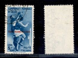 COLONIE - Egeo - Emissioni Generali - 1934 - 5 + 2,50 Lire Calcio (79) Usato (600) - Otros & Sin Clasificación