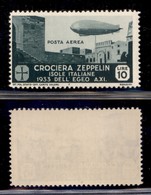 COLONIE - Egeo - Emissioni Generali - 1933 - 10 Lire Zeppelin (24) - Gomma Integra (450) - Otros & Sin Clasificación