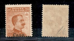 COLONIE - Egeo - Caso - 1917 - 20 Cent Michetti (9) - Gomma Integra (550) - Other & Unclassified