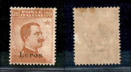 COLONIE - Egeo - Lero - 1921/1922 - 20 Cent Michetti (11) - Gomma Originale (260) - Other & Unclassified