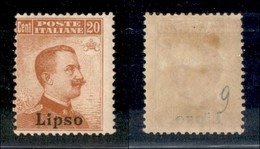 COLONIE - Egeo - Lipso - 1917 - 20 Cent Michetti (9) - Gomma Originale (220) - Other & Unclassified