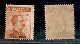 COLONIE - Egeo - Nisiro - 1917 - 20 Cent Michetti (9) - Gomma Integra (550) - Autres & Non Classés