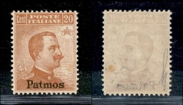 COLONIE - Egeo - Patmo - 1921/1922 - 20 Cent Michetti (11) - Gomma Originale (260) - Autres & Non Classés