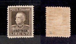 COLONIE - Eritrea - 1929 - 1,75 Lire (137) - Gomma Originale - Ottimamente Centrato (300) - Autres & Non Classés