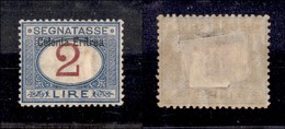 COLONIE - Eritrea - 1903 - 2 Lire (9) - Gomma Originale - Centratura Perfetta - Cert. AG (700) - Autres & Non Classés
