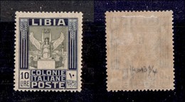 COLONIE - Libia - 1921 - 10 Lire Pittorica (32) - Gomma Originale - Cert. AG (500) - Otros & Sin Clasificación