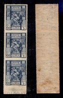 COLONIE - Libia - 1924 - 60 Cent Sibilla (42l) - Striscia Verticale Bordo Foglio Dentellata In Orizzontale Solo In Alto  - Otros & Sin Clasificación