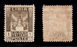 COLONIE - Libia - 1926 - 1 Lira Pittorica (65) - Gomma Originale (1.200) - Other & Unclassified