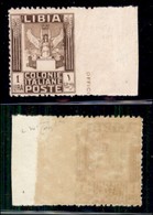 COLONIE - Libia - 1926 - 1 Lira Pittorica (65f) Non Dentellato A Destra - Gomma Integra - Raybaudi (2.100) - Other & Unclassified