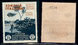 COLONIE - Somalia - 1934 - 25 Cent Servizio Aereo Speciale (2) - Gomma Integra Con Lieve Imperfezione - Cert Oliva (6500 - Other & Unclassified