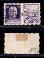 RSI - G.N.R. Brescia - 1943 - 50 Cent Marina (21/Ia-R Terzo) Usato - Cert. Sorani (3.000) - Andere & Zonder Classificatie