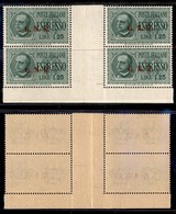 RSI - G.N.R. Brescia - 1943 - 1,25 Lire (19/III) - Quartina Bordo Foglio Con Interspazio Al Centro (pos.45/96 Con Tre Pu - Autres & Non Classés