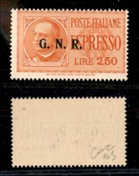 RSI - G.N.R. Brescia - 1943 - 2,50 Lire (20/IIIb+f) - Soprastampa A Sinistra + Punto Grosso Dopo R (pos.83) - Gomma Inte - Other & Unclassified