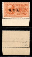 RSI - G.N.R. Brescia - 1943 - 2,50 Lire (20/IIIb+i) - Soprastampa A Sinistra + Punto Piccolo Dopo N (pos.88) - Gomma Int - Altri & Non Classificati