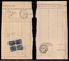 RSI - G.N.R. Brescia - Quartina Del 10 Cent (48/I) Su Modulo Amministrativo Da Brescia A Vigolone Del 21.4.44 - Sirotti  - Otros & Sin Clasificación