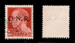 RSI - G.N.R. Verona - 1944 - 20 Cent (473) - Punto Piccolo Dopo G + Punto Grosso Dopo R - Verona (Titolare) - Non Catalo - Autres & Non Classés