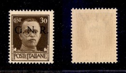 RSI - G.N.R. Verona - 1944- 30 Cent (475 Iab) - Punto Piccolo Dopo G - Gomma Integra - Cert. AG - Autres & Non Classés