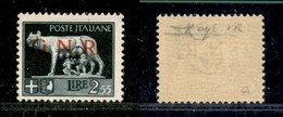 RSI - G.N.R. Verona - 1944 - 2.55 Lire (483 Iac) - Punto Piccolo Dopo G + Punto Grosso Dopo N - Gomma Integra - Raybaudi - Other & Unclassified