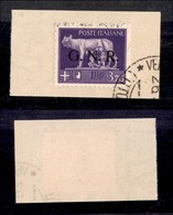 RSI - G.N.R. Verona - 1944 - 3.70 Lire (484) - Usato Verona (Titolare) Su Frammento - Traccie Di Spazio Tipografico In A - Autres & Non Classés