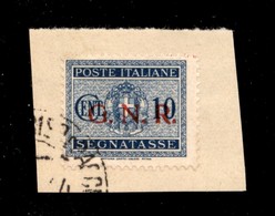 RSI - G.N.R. Verona - 1944 - 10 Cent (48 Dgaa) - Usato Su Frammento A Verona (Tiotolare) - Punto Piccolo Dopo G - Cert.  - Autres & Non Classés