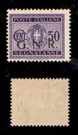 RSI - G.N.R. Verona - 1944 - 50 Cent (53) - Punto Piccolo Dopo N - Gomma Originale - Non Catalogato - Cert. AG - Autres & Non Classés