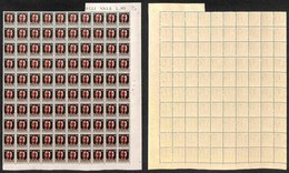 RSI - 1944 - Intero Foglio Di 100 Esemplari Del 30 Cent (492) - Tiratura Di Verona Tav. 2 Con Le Varietà Tipografiche Ti - Andere & Zonder Classificatie