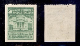 RSI - Saggi - 1945 - 50 Cent Volta (513A) - Carta Bianca - Dentellatura Orizzontale Di Prova In Alto - Gomma Integra - Other & Unclassified