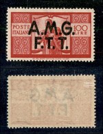 TRIESTE  - Trieste AMG FTT - 1947 C- 100 Lire (17 - Varietà) - Doppia Soprastampa (molto Leggera) - Gomma Originale - No - Altri & Non Classificati