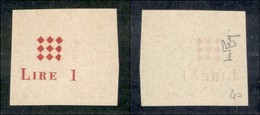 EMISSIONI LOCALI - Guidizzolo - 1945 - Prova Di Macchina Della Soprastampa In Rosso (1B) - Sempre Senza Gomma - Cert. Ra - Autres & Non Classés