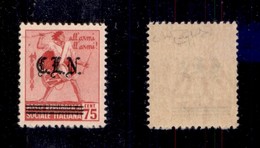 C.L.N. - Torino - 1945 - Scambio Di Soprastampa - 75 Cent (Unificato/Errani 10) Con Soprastampa Del 20 Cent - Gomma Inte - Andere & Zonder Classificatie