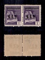 C.L.N. - Torino - 1945 - Soprastampa Nera - 1 Lira (Unificato 11A + 11Ac - Errani 11A + 11Af) - Sbarra Spezzata In Coppi - Altri & Non Classificati