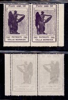 C.L.N. - Valle Bormida - 1945 - 50 Cent Vittoria (12bb Varietà M + 12) - Coppia Bordo Foglio - Filigrana Lettere (RO) +  - Altri & Non Classificati