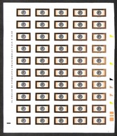 REPUBBLICA - 2006 - 60 Cent (2932A) Con Fustellatura Spostata In Basso (senza Posta Prioritaria) - Intero Foglio Di 50 - Sonstige & Ohne Zuordnung