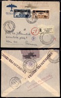 SAN MARINO - Zeppelin - 10 Lire (13 - Aerea) + 12 Lire (14 - Aerea) - Aerogramma Raccomandato Per La Germania Del 6.8.41 - Altri & Non Classificati