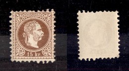 AUSTRIA - 1867 - 15 Kreuzer (39) - Gomma Originale - Autres & Non Classés