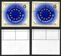 CIPRO - 1995 - Foglietti Europhilex Nicosia (block 17/18) - I Due Foglietti  - Gomma Integra (458) - Andere & Zonder Classificatie