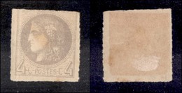 FRANCIA - 1870 - 40 Cent Grigio Lilla (Yvert 41Bb) - Perforato A Trattini - Other & Unclassified