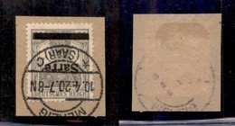 GERMANIA - Saar - 1920 - 2 1/2 Pfennig (2aIk) Con Soprastampa Capovolta - Usato Su Frammento - Other & Unclassified