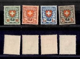 SVIZZERA - 1933/1934 - Croce E Scudo (Unificato 208/211) - Serie Completa - Gomma Integra - Other & Unclassified