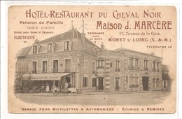 - 1016 -   MORET SUR LOING  Hotel Restaurnt Du Cheval Noir - Moret Sur Loing