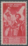 1946 CORPO POLACCO SOCCORSO DI GUERRA 3 LIRE MNH ** - RA23-7 - 1946-47 Corpo Polacco Period