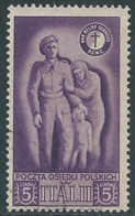 1946 CORPO POLACCO USATO SOCCORSO DI GUERRA 5 LIRE - RA24-3 - 1946-47 Zeitraum Corpo Polacco